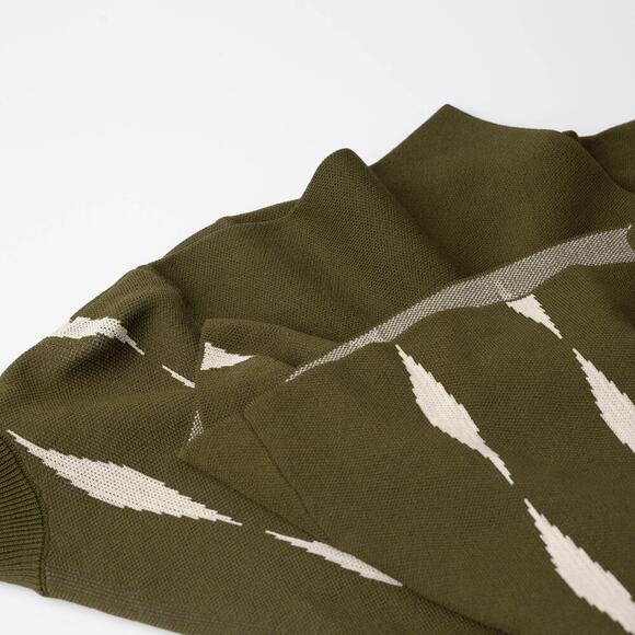 Saunders x RTR Jacquard Green Knit Dress - Picture 9 of 9